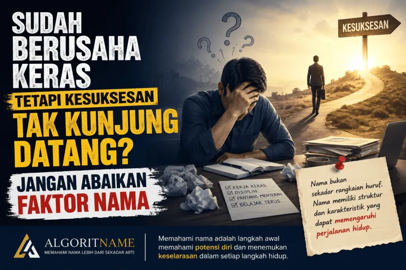 Sudah Berusaha Keras tetapi Kesuksesan Tak Kunjung Datang? Jangan Abaikan Faktor Nama